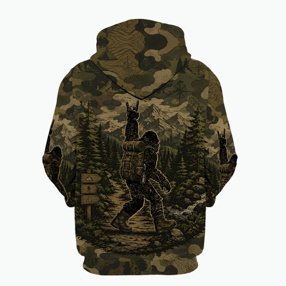 Bigfoot Camouflage Hiking All Over Print Shirt