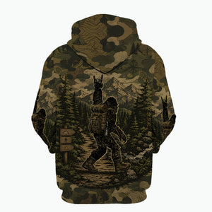 Bigfoot Camouflage Hiking All Over Print Shirt