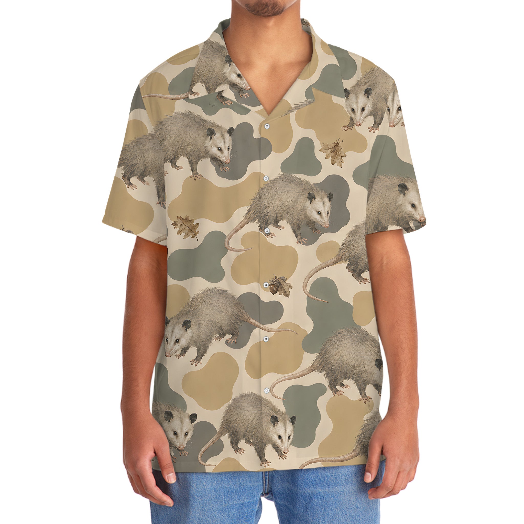 Opossum Camouflage Hawaiian Shirt