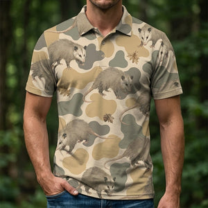 Opossum Camouflage Men Polo Shirt