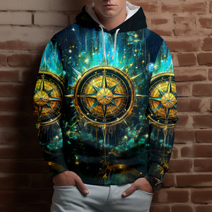 Not All Who Wander Fantasy Compass All Over Print Shirt