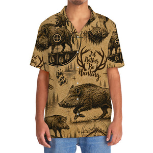 Hog I'd Rather Be Hunting Hawaiian Shirt