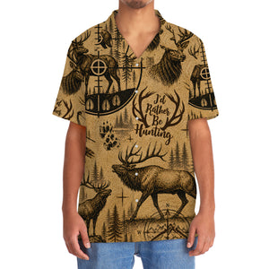 Elk I'd Rather Be Hunting Hawaiian Shirt