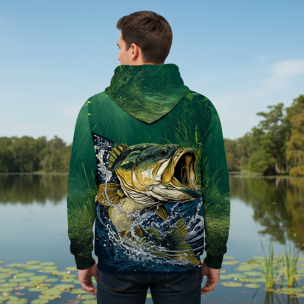 Largemouth Bass Vintage All Over Print Shirt