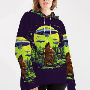 Funny Grizzly Bear Drinking All Over Print Shirt