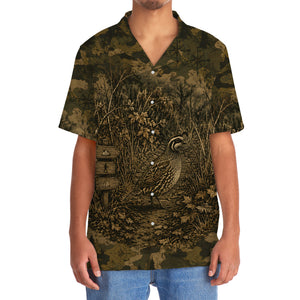 Quail Camouflage Dark Hawaiian Shirt