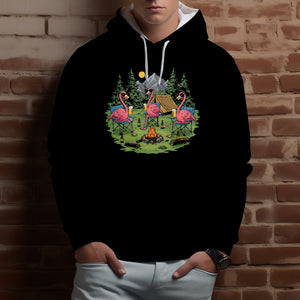 Funny Flamingo Making Memories Campfire All Over Print Shirt