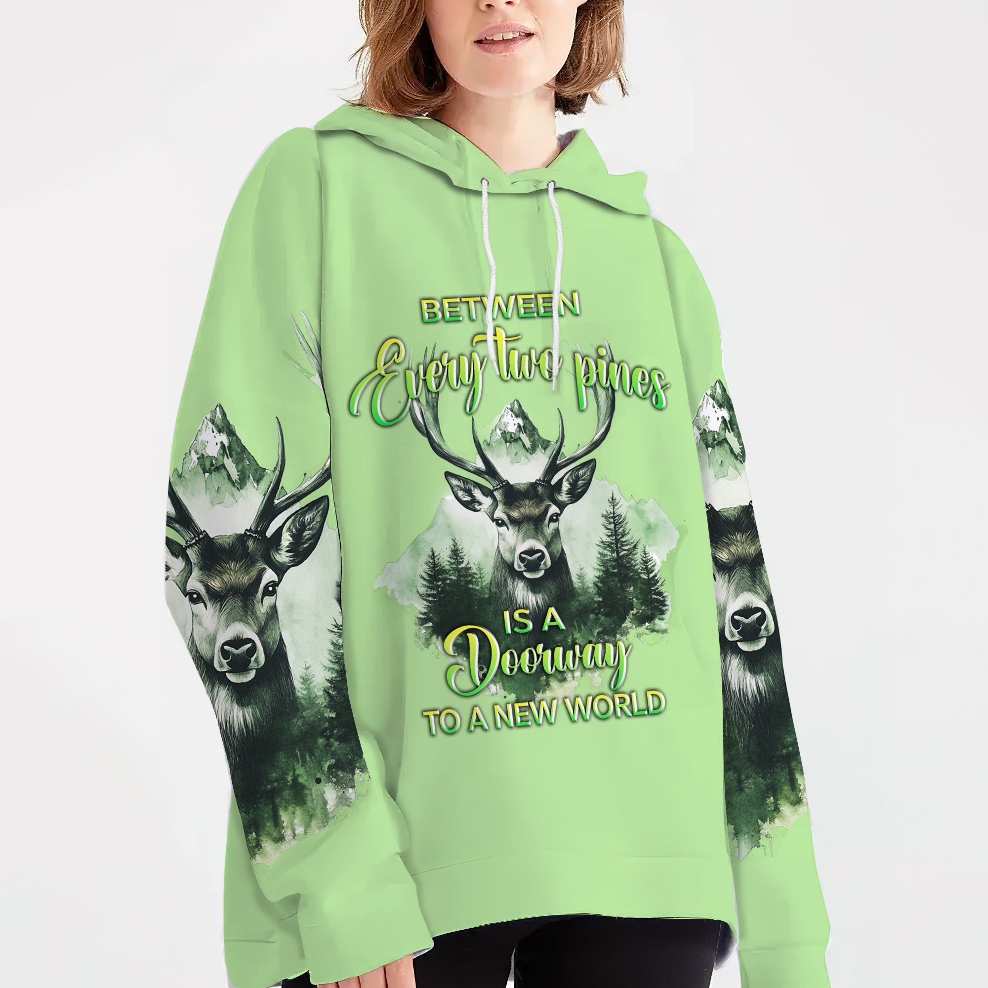 Between Every Two Pines Is A Doorway To A New World All Over Print Shirt