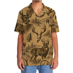 Deer Hunting Vintage Artwork Hawaiian Shirt