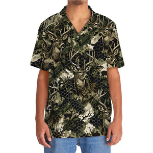 Tactical Hexagonal Deer Hunting Camo Hawaiian Shirt