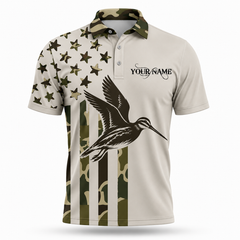 Custom Name Snipe Hunting Camouflage Style Men Polo Shirt