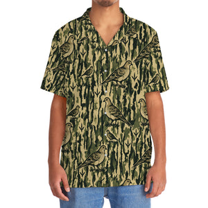 Dove Stripe Camouflage Hawaiian Shirt