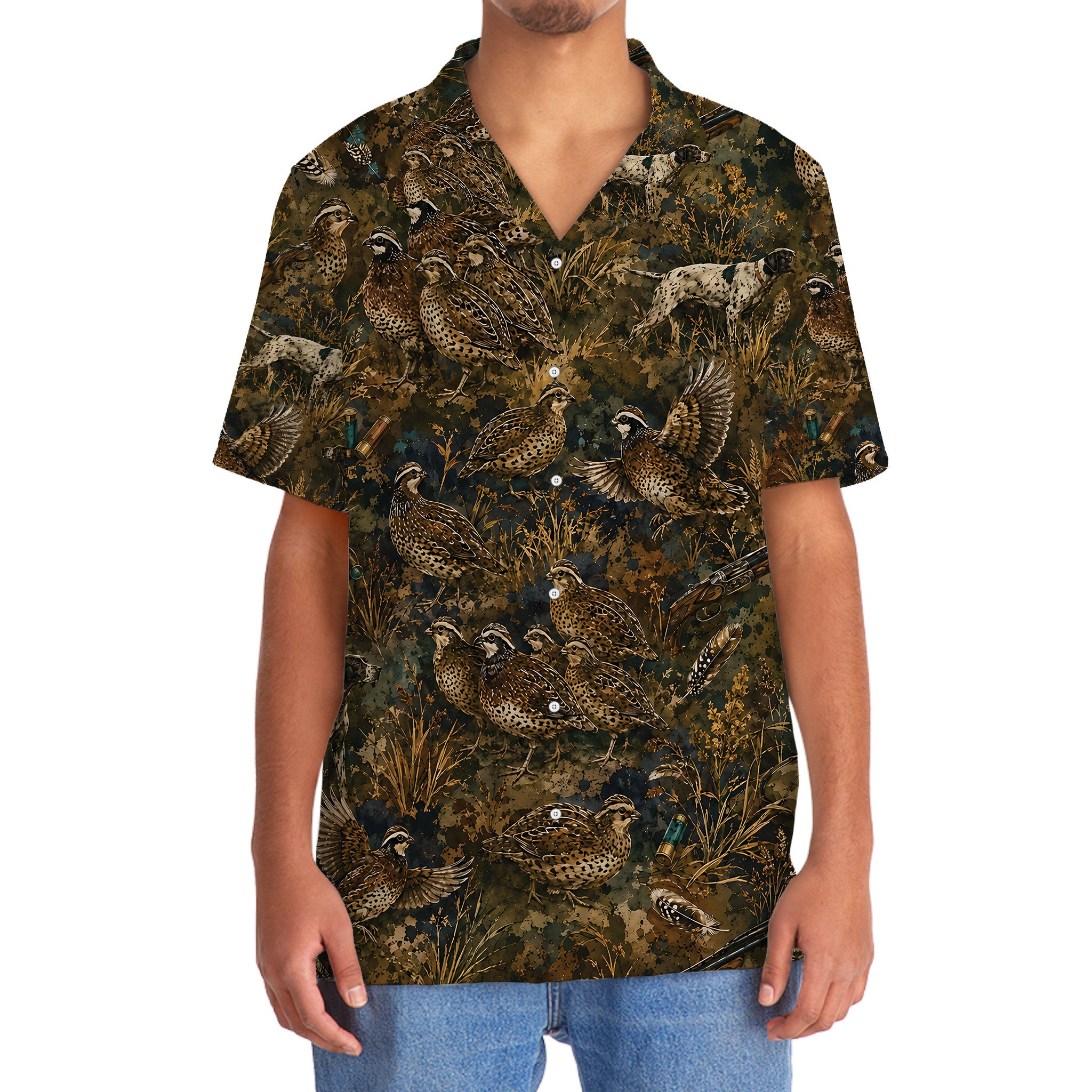 Quail Hunting Camo Hawaiian Shirt