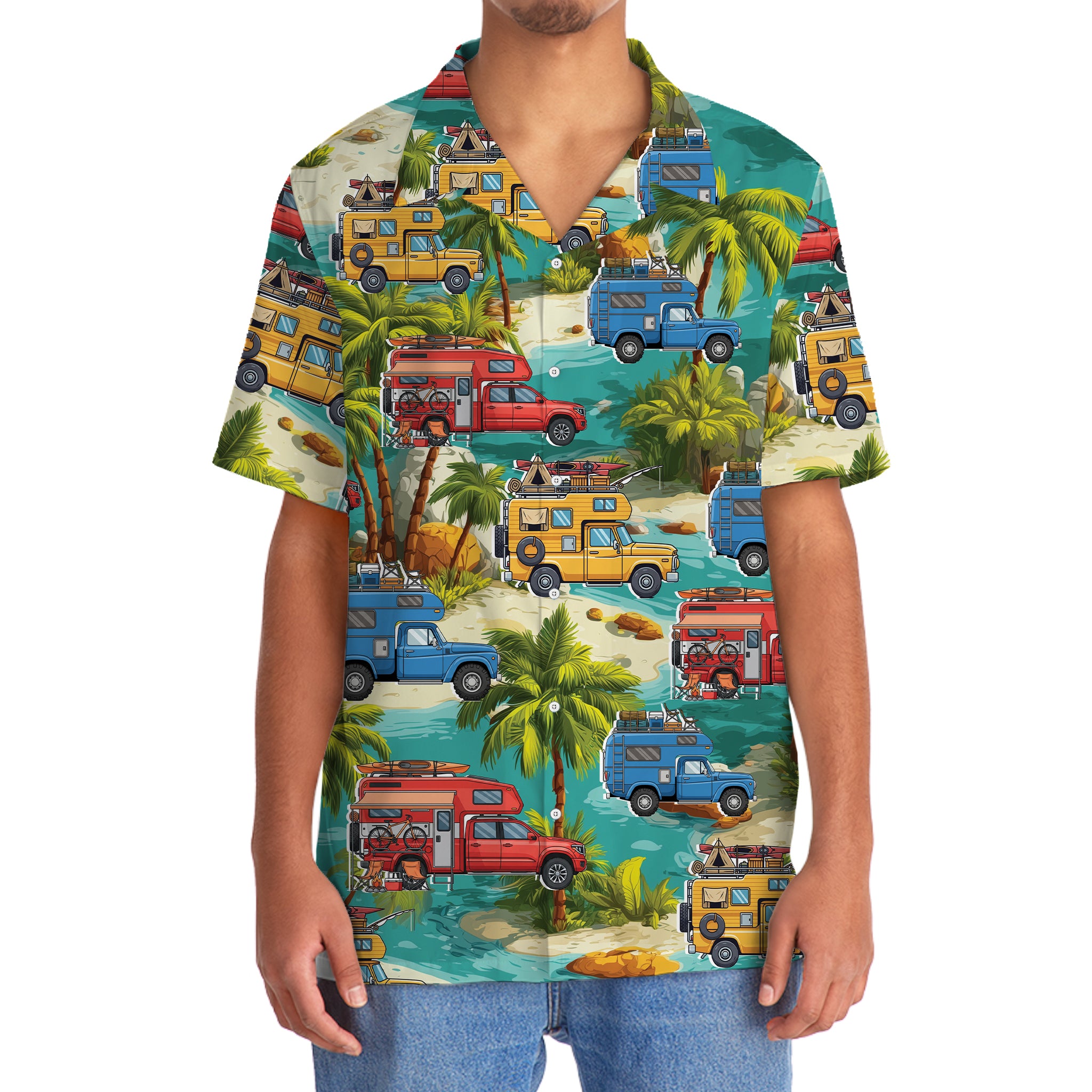 Truck Camper Funny Hawaiian Shirt