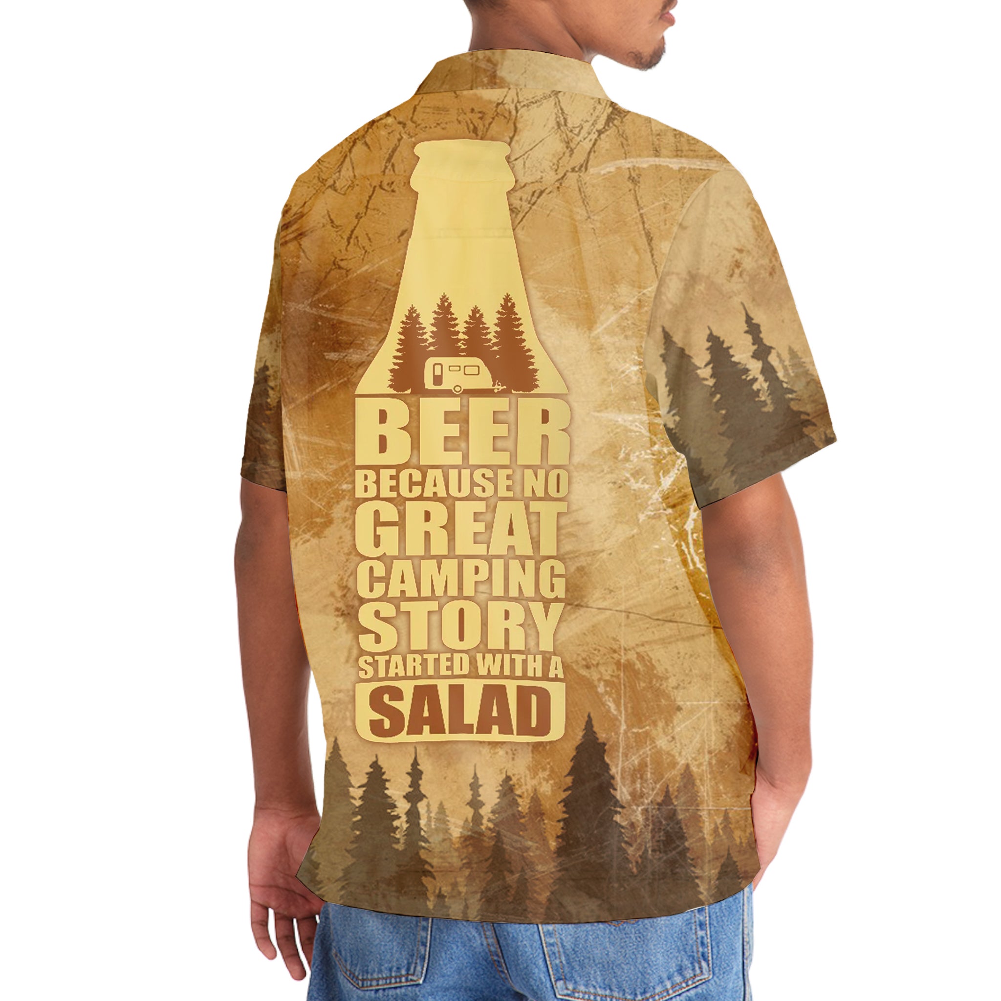 Sloth Camping Drinking Team Hawaiian Shirt