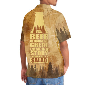 Sloth Camping Drinking Team Hawaiian Shirt