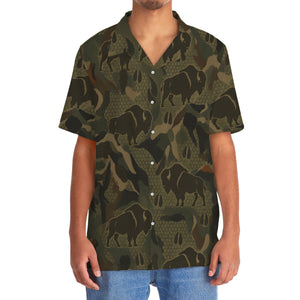 Bison Hunting Hawaiian Shirt