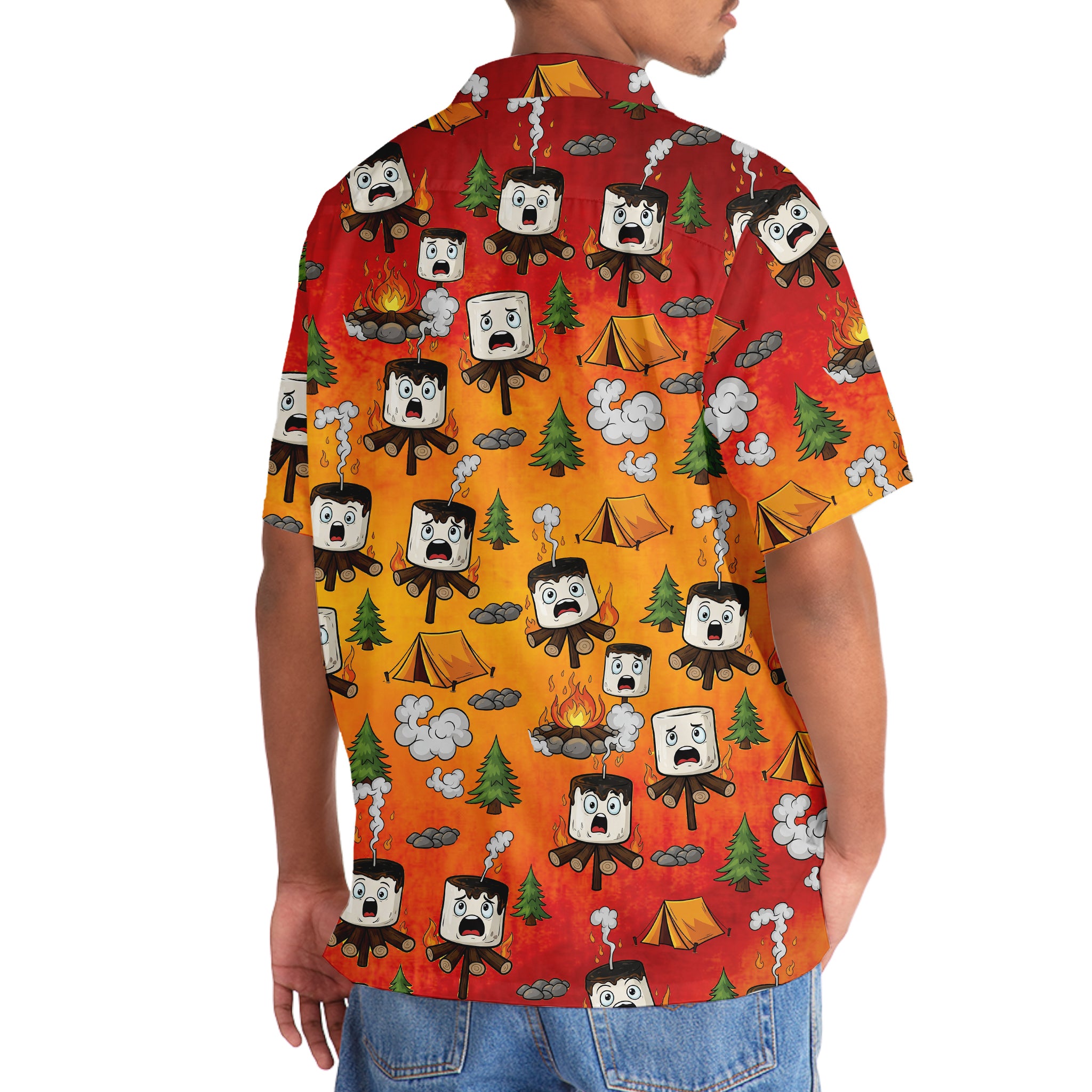 Burnt Marshmallow Dancing Party Hawaiian Shirt