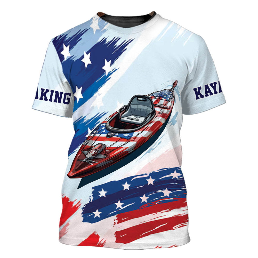 Custom Name Kayaking America All Over Print Shirt