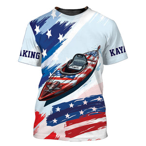 Custom Name Kayaking America All Over Print Shirt