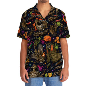 Retro Grouse Hunting Colorful Hawaiian Shirt