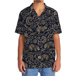 Midnight Beaver Paisley Hawaiian Shirt