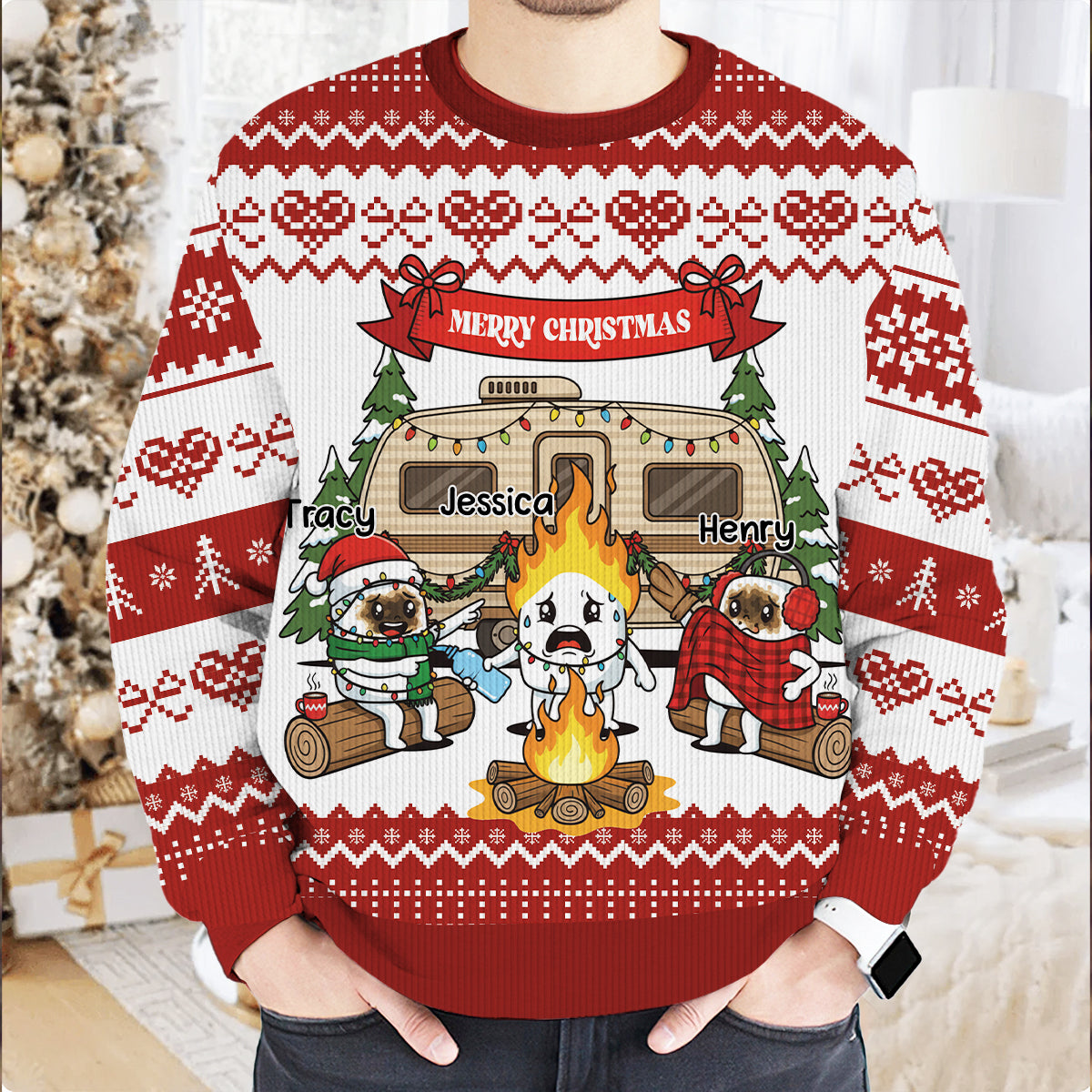 Burnt Marshmallow Xmas Ugly Sweater