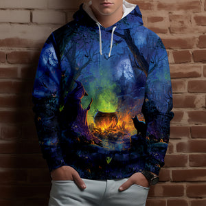 Witch’s Campfire Cauldron  All Over Print Shirt
