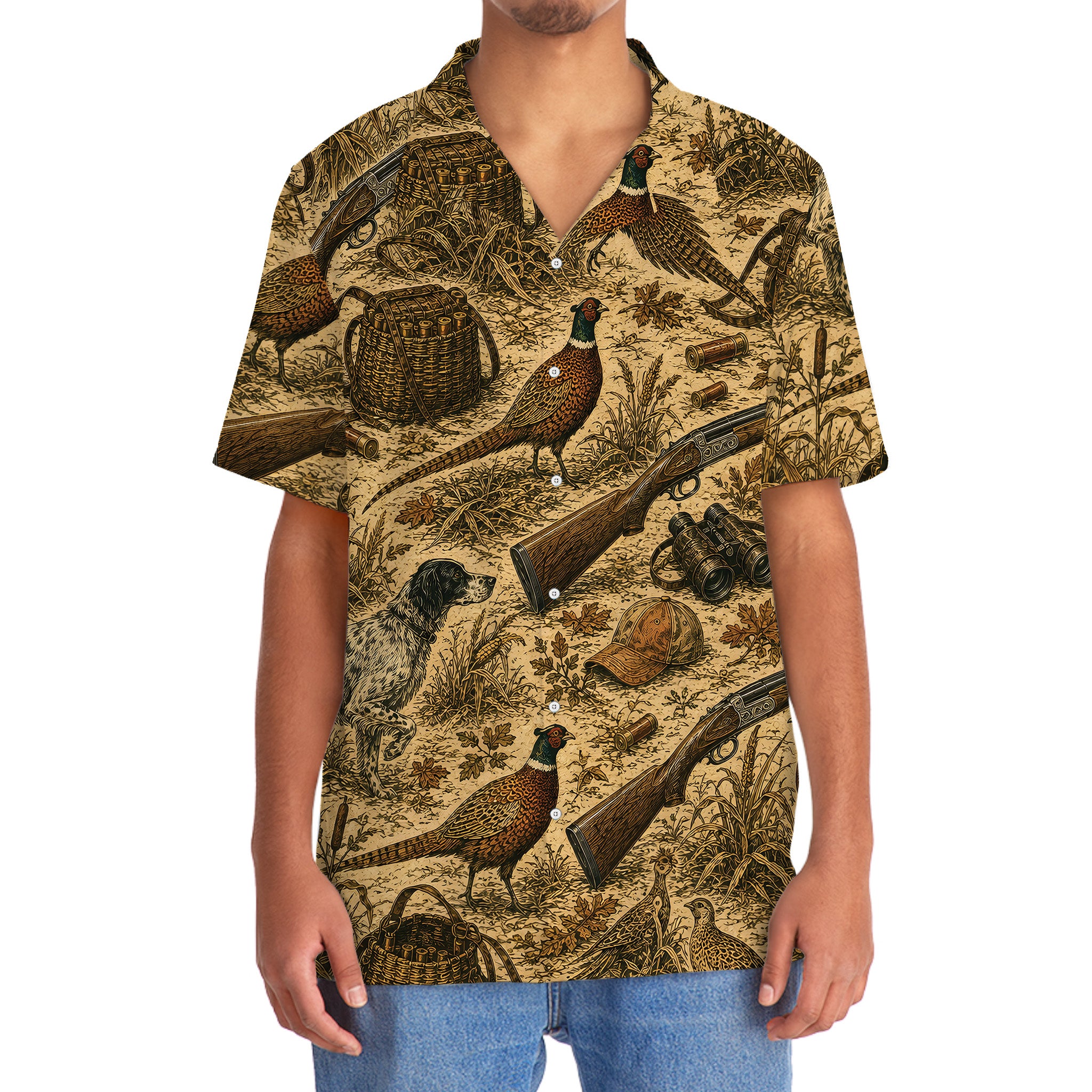 Vintage Pheasant Hunting Hawaiian Shirt