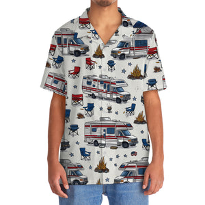 America Class B Motorhome Hawaiian Shirt
