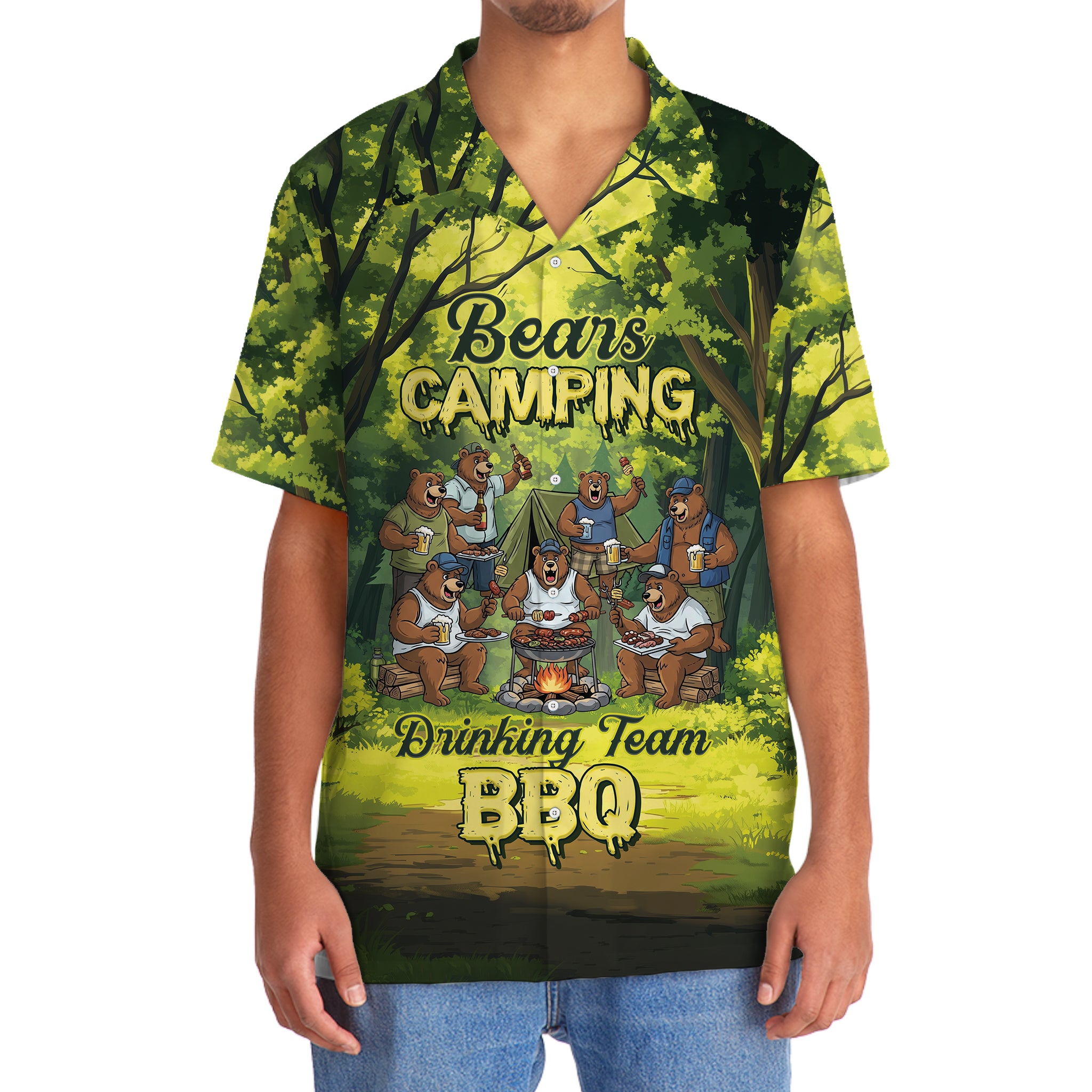 Bear Family BBQs Hawaiian shirt