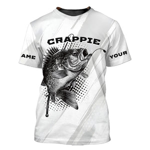 Custom Name Crappie Fish Gray All Over Print Shirt