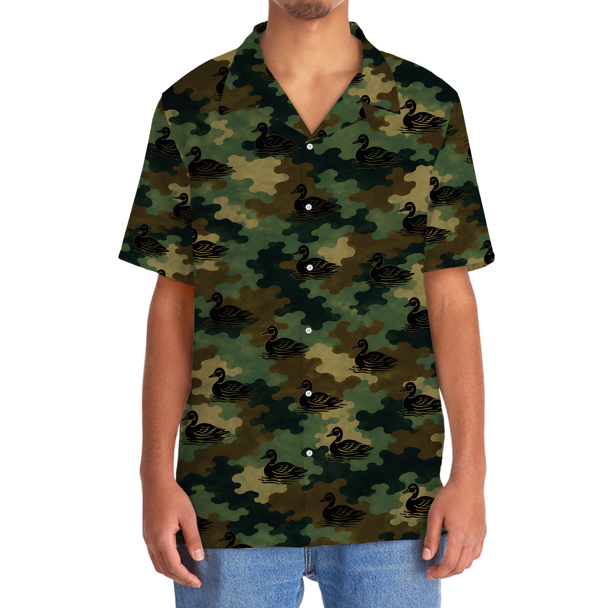Duck Camouflage Millitary Hawaiian Shirt