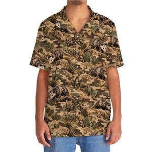 Desert Opossum Camo Pattern Hawaiian Shirt