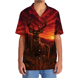 Deer Hunting Burnt Sky Hawaiian Shirt