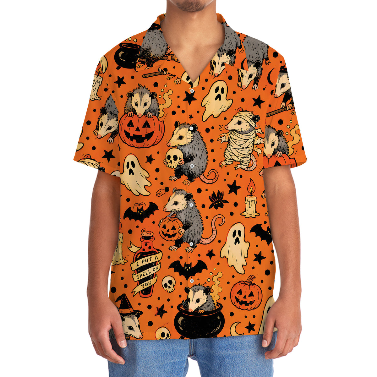 Funny Opossum Halloween Hawaiian Shirt