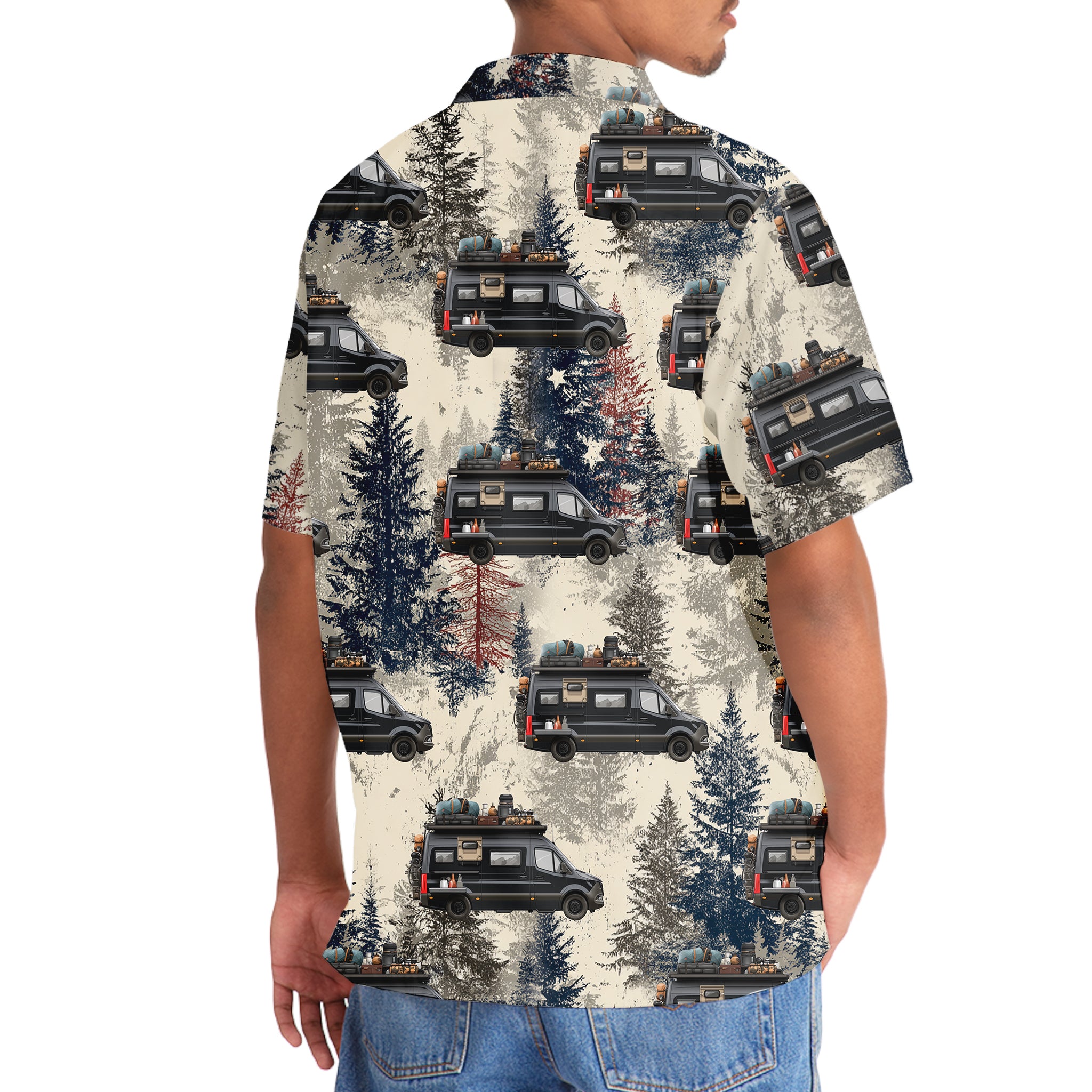 America Conversion Van Camping Hawaiian Shirt