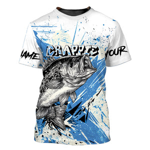 Custom Name Crappie Fishing Jersey All Over Print Shirt