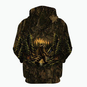Raccoon Camouflage Hunting All Over Print