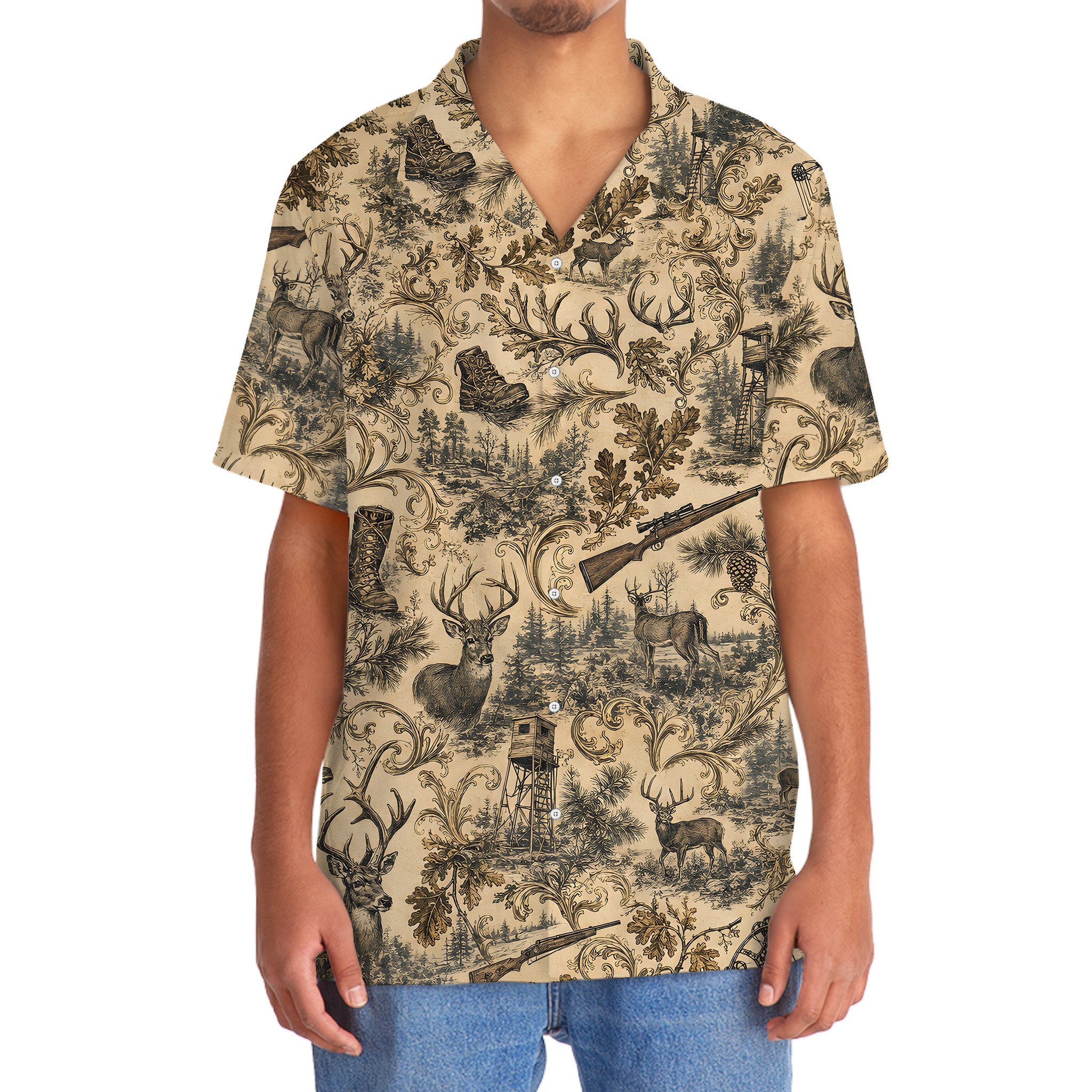 Deer Hunting Vintage Hawaiian Shirt