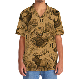 Elk Hunting Vintage Artwork Hawaiian Shirt