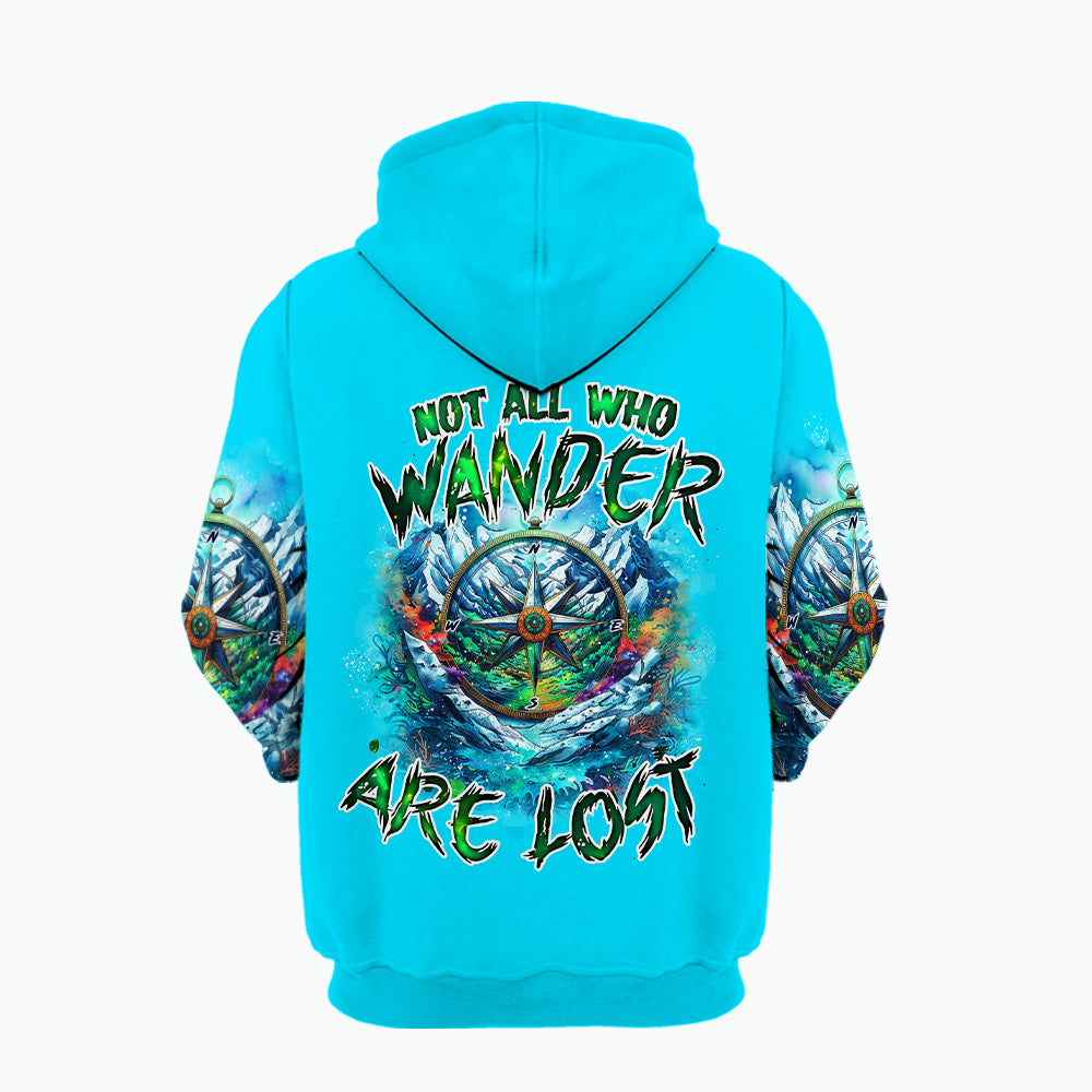Compass Not All Who Wander Are Lost All Over Print Shirt
