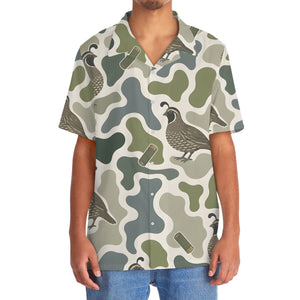 Quail Camouflage Hunting Funny Pattern Hawaiian Shirt