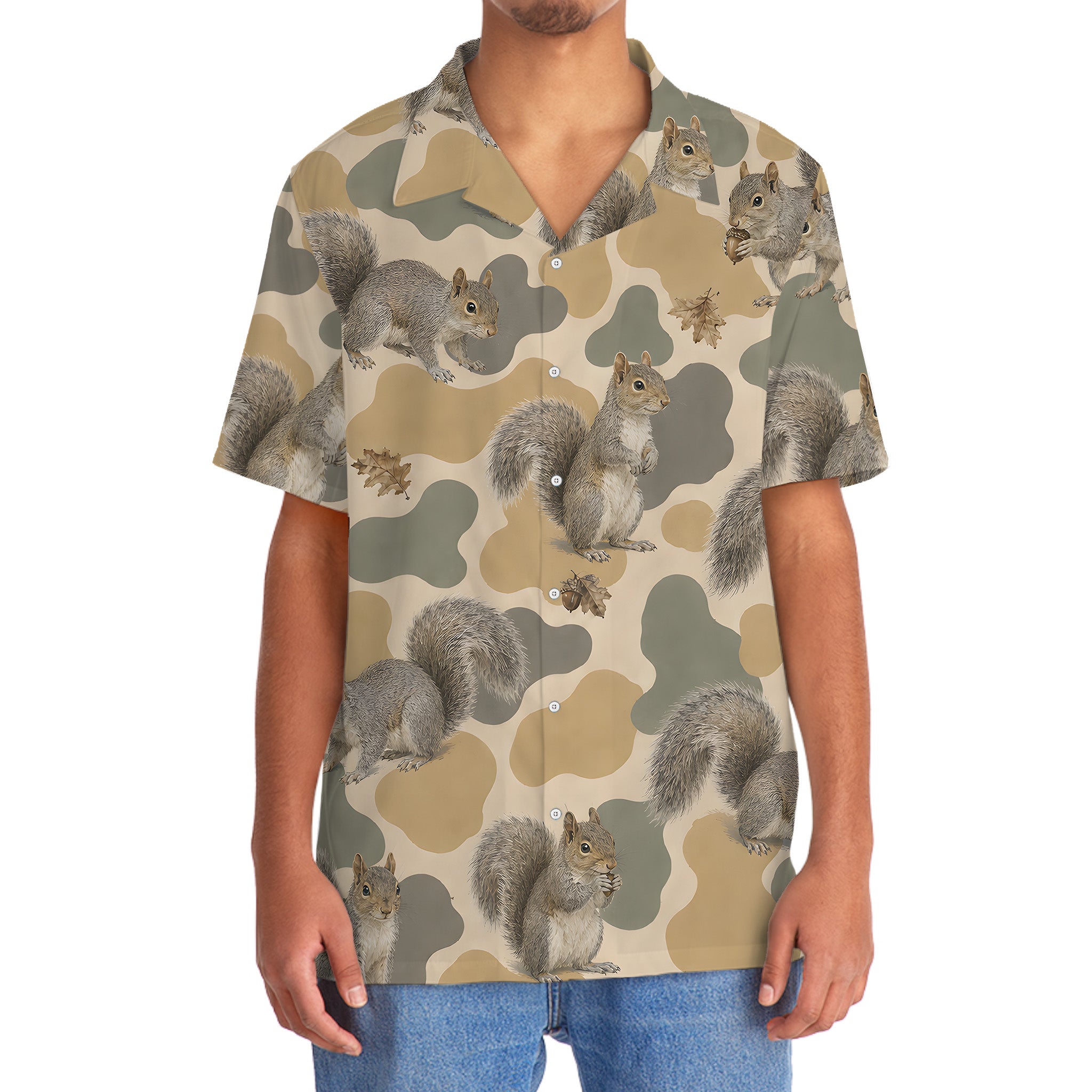 Squirrel Camouflage Hawaiian Shirt