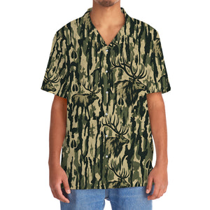 Elk Stripe Camouflage Hawaiian Shirt
