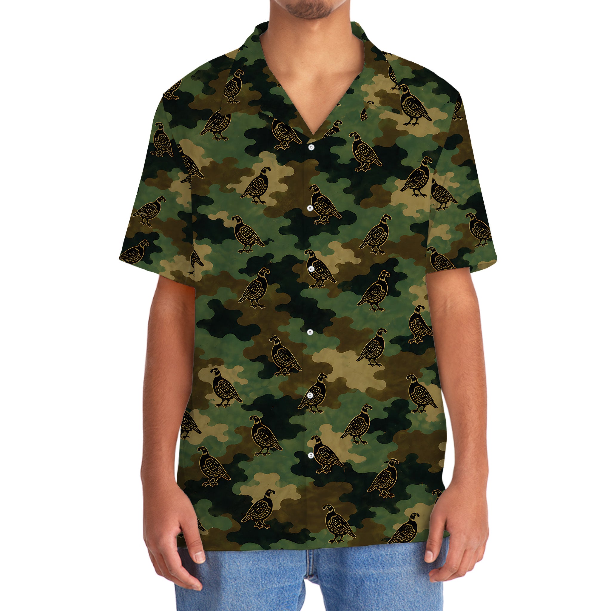 Quail Camouflage Millitary Hawaiian Shirt