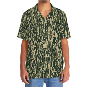 Hog Stripe Camouflage Hawaiian Shirt