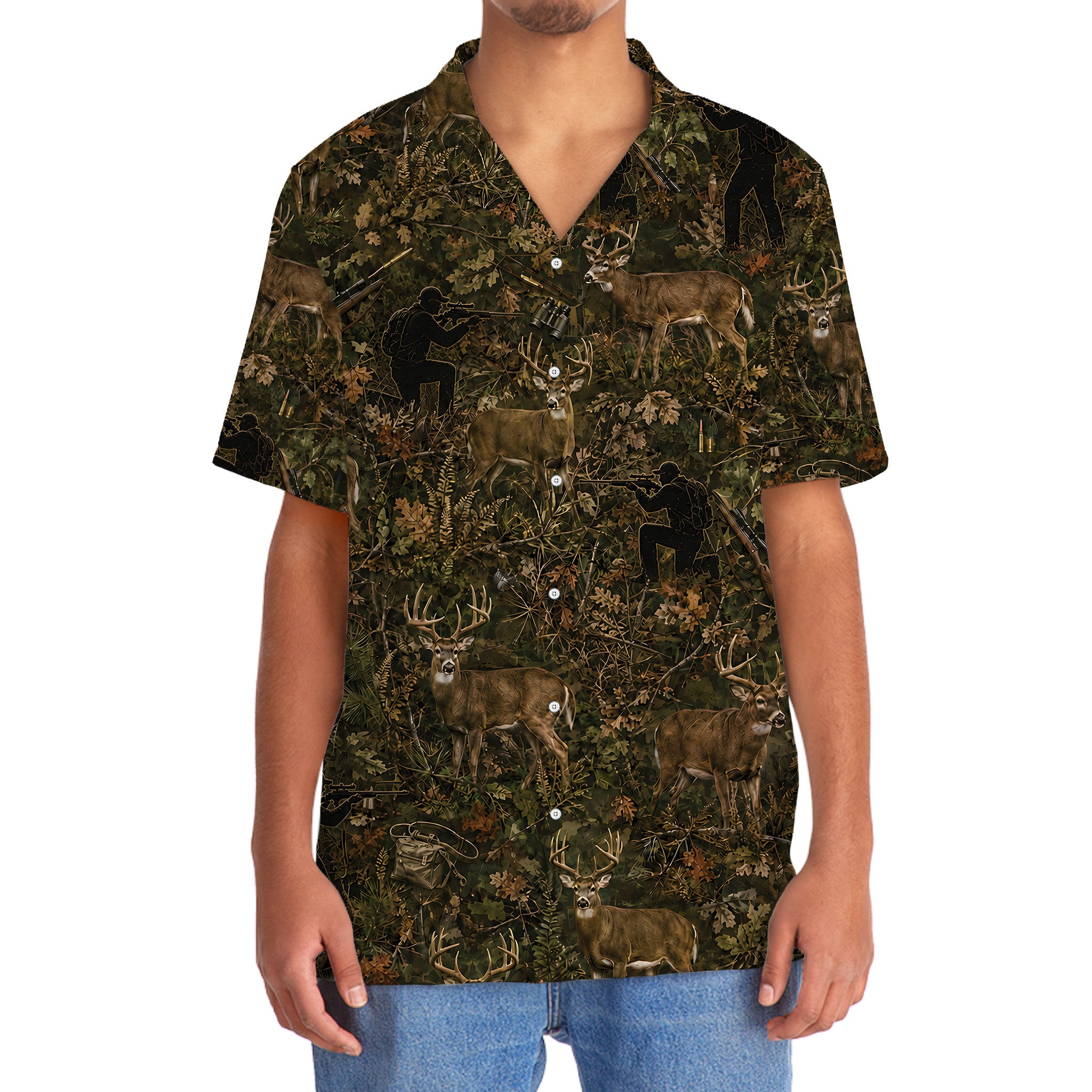 Hunt Deer Camo Hawaiian Shirt