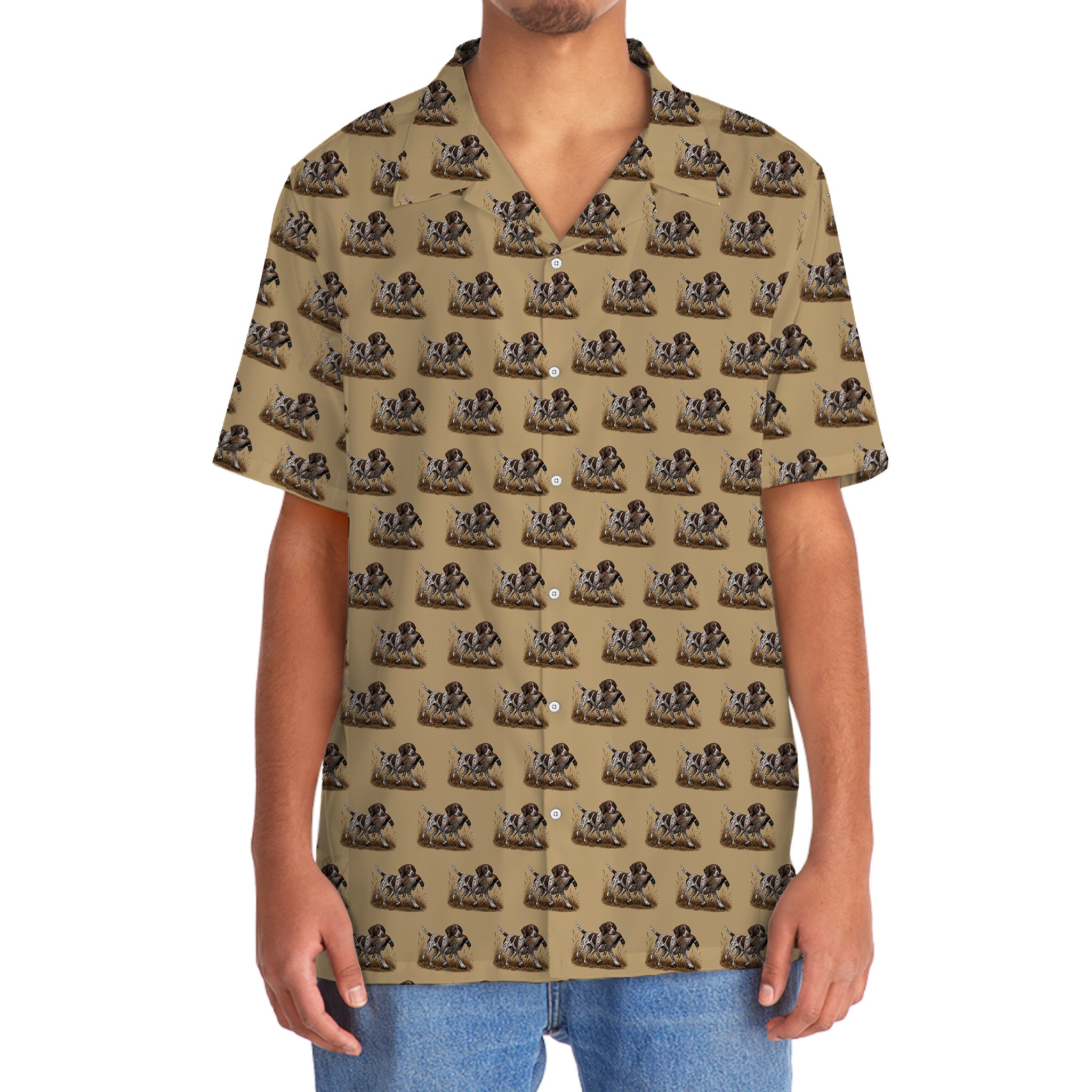 Pheasant Hunting With GSP Dog Pattern Hawaiian Shirt