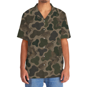 Camouflage Quail Hunting Hawaiian Shirt
